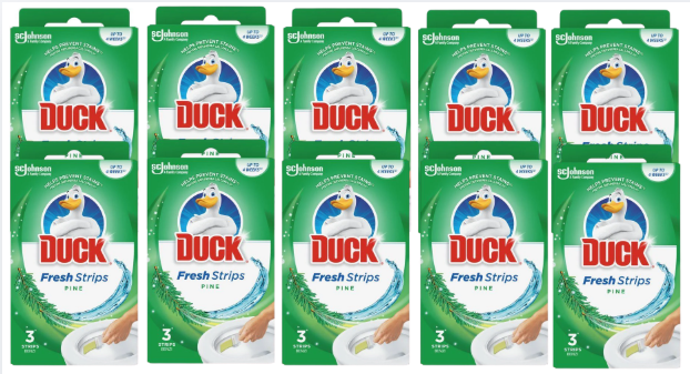 Duck Toilet Fresh Strips Pine scented 3 Pack x 10